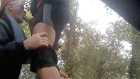 Suckolomprted brunette sucks and fucks