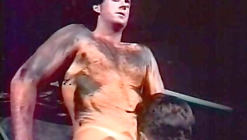 Masked and fucked in a hot tub